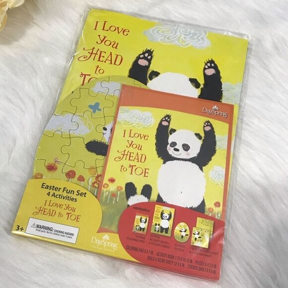 Day spring Fun Set Activity Book Puzzle Panda kids children boy girl gift - Picture 1 of 4